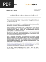 Download Boletin de Prensa Waze 100000 Usuarios Ecuador_final by Xavier Flores SN57840642 doc pdf