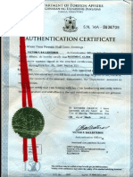 Authentication Certificate: Department of Foreign Affairs