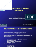 Road Investment Decision Framework: Neil Robertson PIARC ISOHDM Project Coordinator