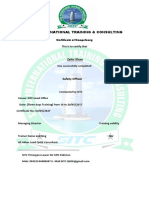 Syed International Training & Consulting: Certificate of Competency