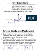Reverse Breakdown Mechanisms and Zener Diode Characteristics
