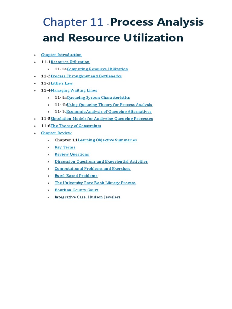Chapter 11 Operations and Supply Chain Management | PDF | Simulation ...