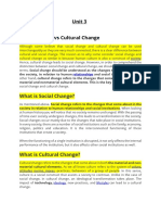 Distinction Between Social Change and Cultural Change