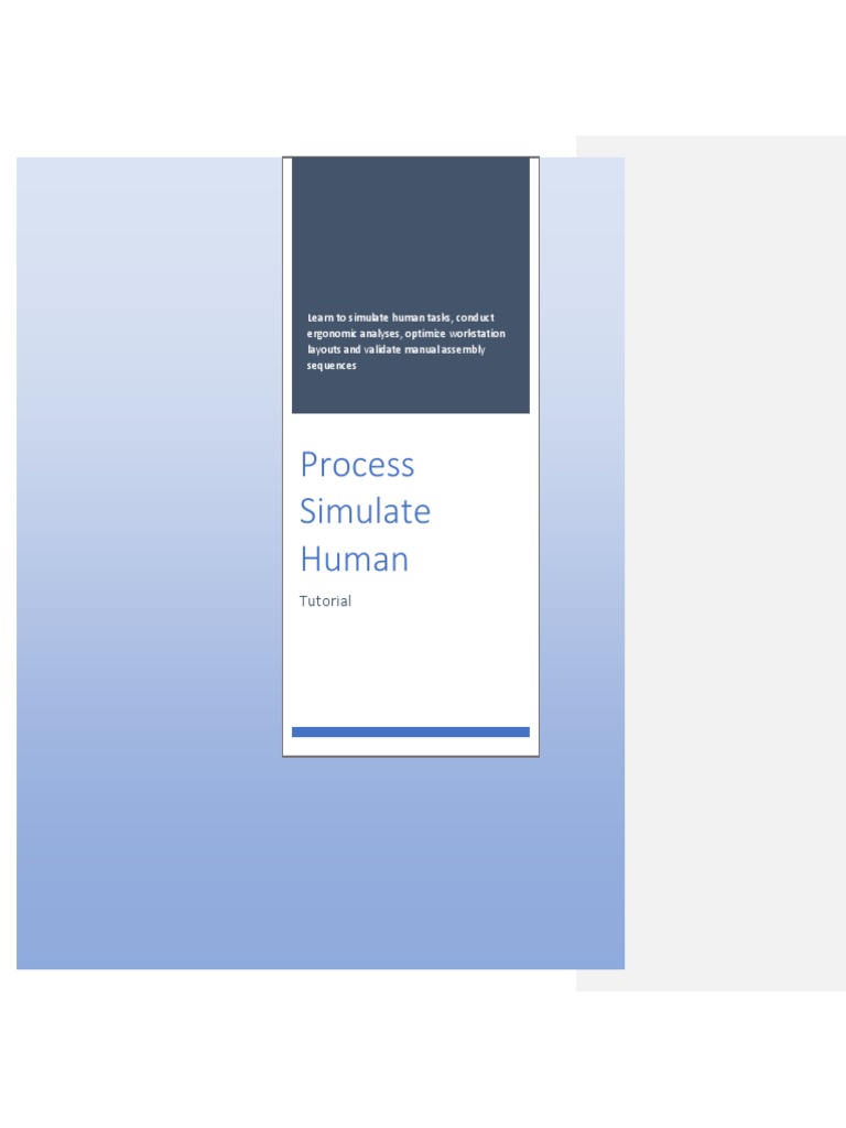 Process Simulate Human: Tutorial | PDF | Simulation | Product Lifecycle
