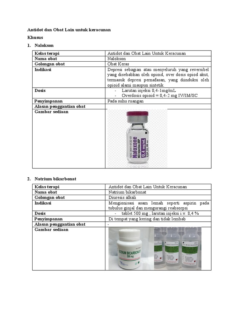 Antidot Nalokson dan Protamin Sulfat | PDF