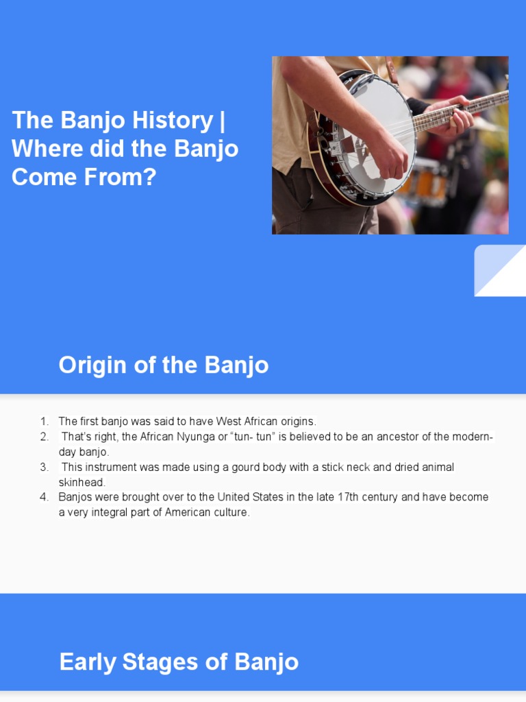 The Banjo History Where Did The Banjo Come From? PDF String