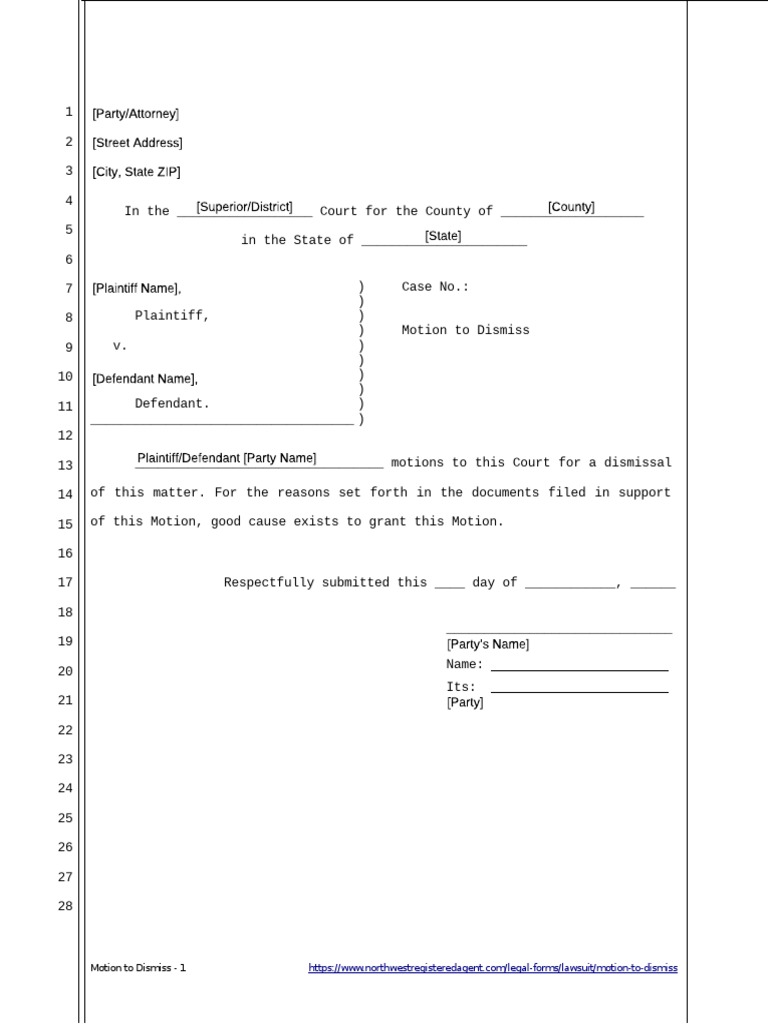 Motion To Dismiss PDF