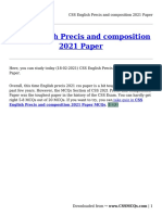 CSS English Precis and Composition 2021 Paper