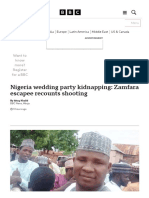 Nigeria Wedding Party Kidnapping: Zamfara Escapee Recounts Shooting - BBC News