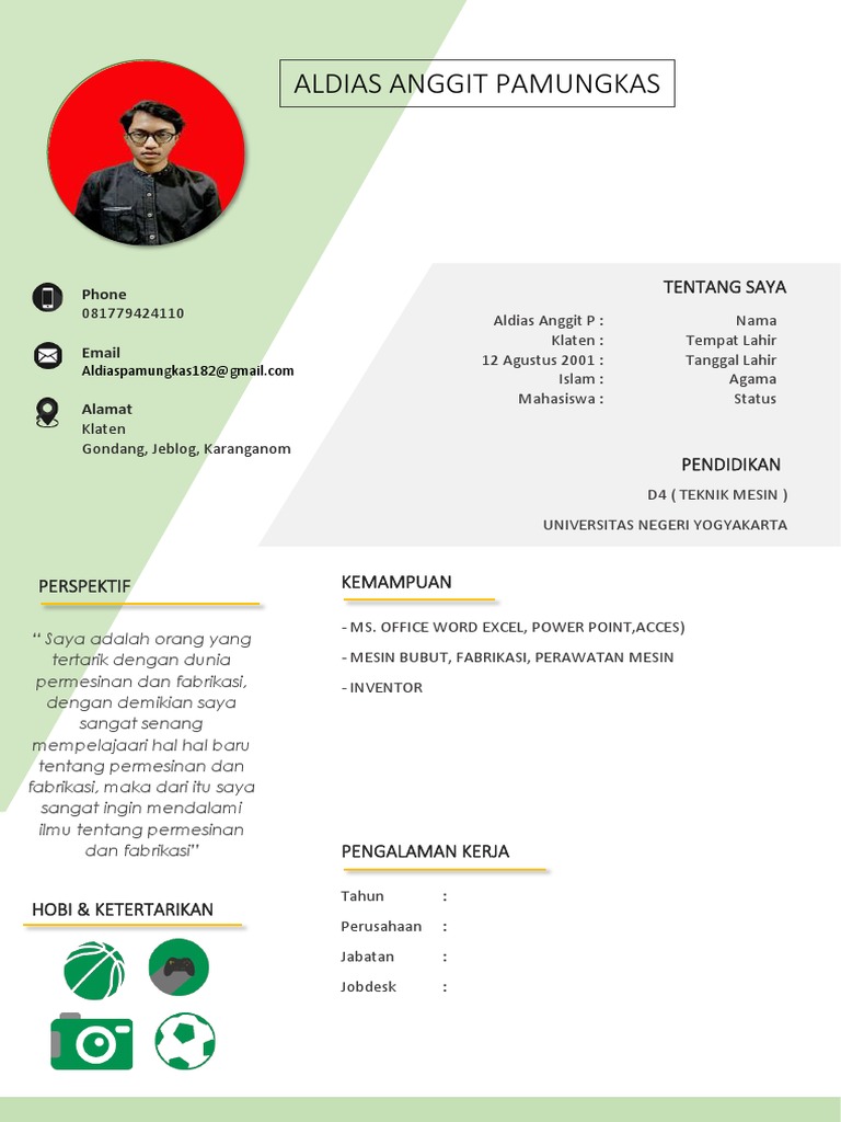 Profil Mahasiswa Aldias Anggit P. | PDF