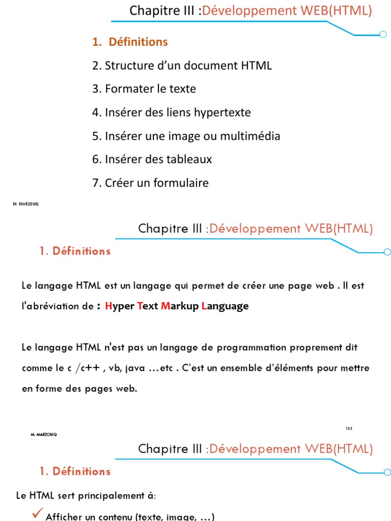 Openclassroom Cours Html