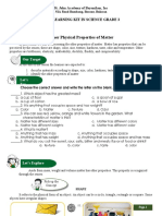 Other Physical Properties of Matter: Our Lesson