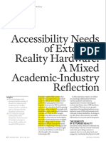 Accessibility Needs of Extended Reality Hardware: A Mixed Academic-Industry Reflection