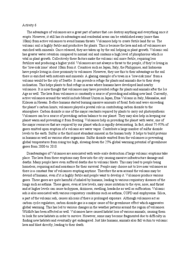 The Benefits and Hazards of Volcanic Activity A Balanced Perspective