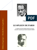 Baudelaire Le Spleen de Paris