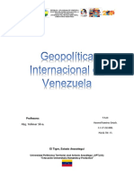 Geopolitica Internacional de Venezuela. T.S.U Husmel Ramirez Oriach. PQ-01 TIII-F1