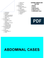 SURGERY ROTATION: ABDOMINAL CASES