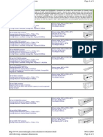 Container Dimensions and Capacities