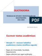 Técnicas de estudo e investigação em solicitadoria