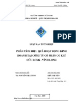 Luận văn - Phân tích hiệu quả hoạt động kinh doanh tại công ty cổ phần cơ khí Cửu Long - Vĩnh Long - 907257