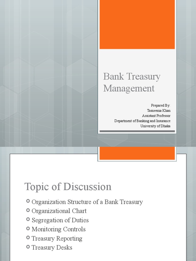 Bank Treasury Department Structure Overview | PDF | Market Liquidity ...