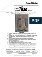 Operating Instructions for TITAN Hoists