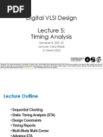 Digital VLSI Design Timing Analysis: Semester B, 2021-22 Lecturer: Zvika Webb 21 March 2022