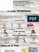 Ética personal: retos y proyecto de vida