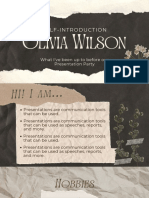Olivia Wilson: Self-Introduction