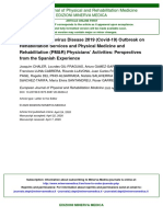 Impact of Coronavirus Disease 2019 (covid-19) Outbreak on Rehabilitation Services and Physical Medicine and Rehabilitation (PM&R) Physicians' Activities: Perspectives From the Spanish Experience_32329590