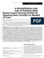 Meeting - The - Rehabilitation - and - Support - Needs - of - Patients With Breast Cancer During COVID-19 - Opening New Frontiers in Models of Care