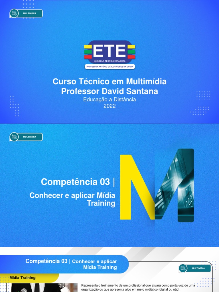 Curso Técnico em Multimídia: Mídia Training | PDF | Comunicação ...