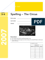 Spelling - The Circus: English Test
