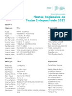 Todas Las Obras Seleccionadas en Las Fiestas Regionales