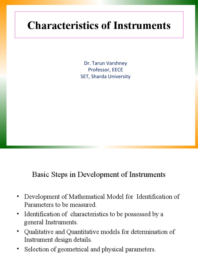 Instrument Characteristics Guide | PDF | Hysteresis | Sensitivity And ...