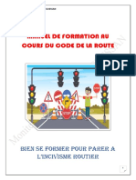 Manuel de Formation Au Cours Du Code de La Route............