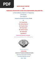 Micro Project Report ON Implement Communication System Using Steganography Using Audio Files