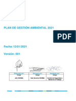 SSOMA-PL-003-001 Plan de Gestión Ambiental 2021