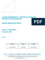 SSOMA-P-021-001 Almacenamiento y Manipulacion de Productos Químicos