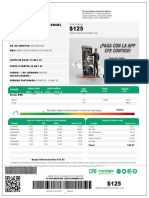CFE factura básica 125 pesos