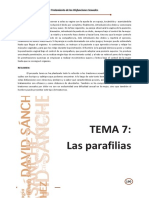 TERAPIA SEXUAL. Tema 7 Las Parafilias