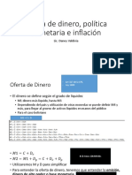 Oferta de Dinero, Política Monetaria e Inflación1