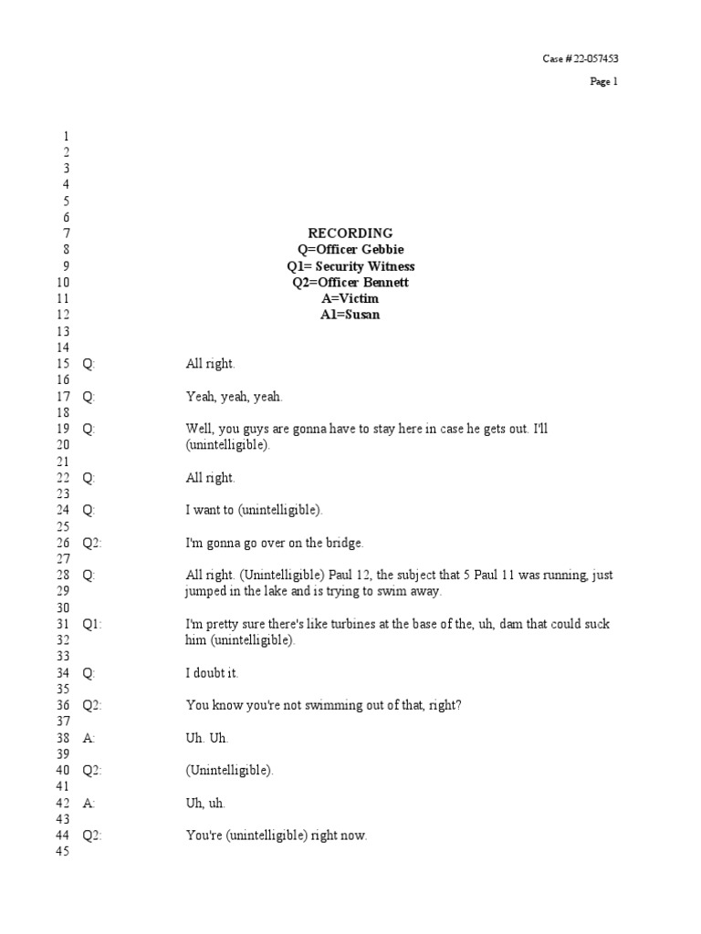 Transcript B WC 1 PDF