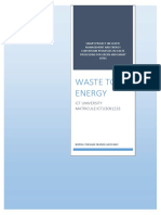 Waste To Energy: Ict University MATRICULE:ICTU3091233