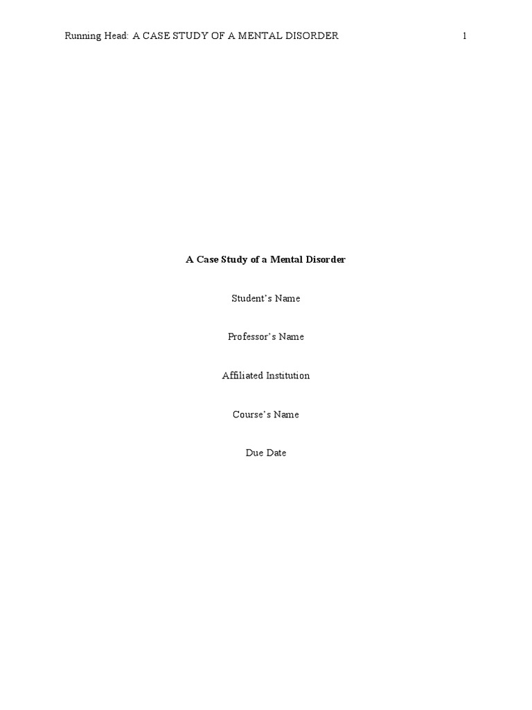Bipolar Disorder Case Study Analysis | PDF | Bipolar Disorder | Mania
