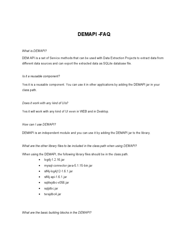 DEMAPI Guide for Developers | PDF | Class (Computer Programming ...