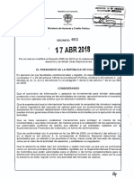 Decreto 661 Del 17 de Abril de 2018 Asesorias Financieras