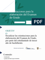 Orientaciones para La Elaboración Del Examen de Grado 2021 - 2022