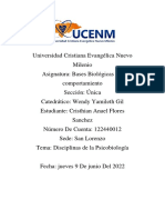 Flores Cristhian U2 Disciplinas de La Psicobiología