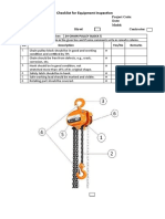 Checklist For Equipment Inspection Chain Pulley Block